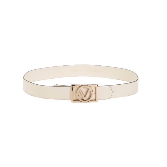 VALENTINO BY MARIO VALENTINO Marshmallow Made In Italy Leather Dolly Bombe Belt - Picture 1 of 1